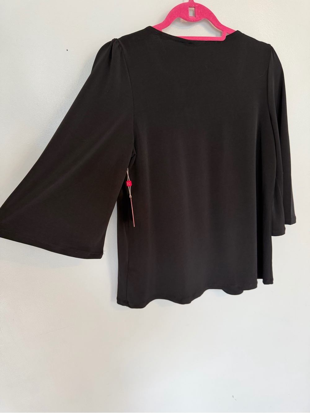 Rafaella Black Gold Beaded Feminine Ladylike Top SP Whimsigoth Boho Bell Sleeve - Picture 6 of 8